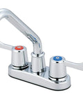 Two-Handle Laundry Faucet With Chrome Finish For A No-Nonsense Laundry Upgrade, 360-Degree Swivel Spout, 5-1/2-Inch Reach