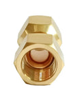 Brass Flare Tube Fitting Coupling Set Of Two Three Eighths Inch Female To Three Eighths Inch Female Swivel Nut Union Pipe Connector Tough As Nails Brass Construction Corrosion Resistant Leak Free For Pro Grade Hydraulics, front view