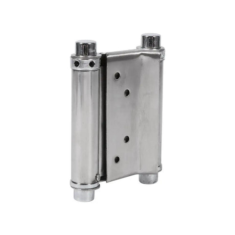 Heavy Duty Two Pack Three Inch Double Action Spring Hinged Door Hinges For Swing Doors Ideal For Living Rooms And Cafes Stainless Steel Construction Durable Bearings Smooth Self Closing Action And Tight Resistance