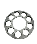 Top Shelf Hydraulic Piston Pump Slick Rebuild Kit For A4VSO180 Plus circular metal valve plate with holes for hydraulic applications.