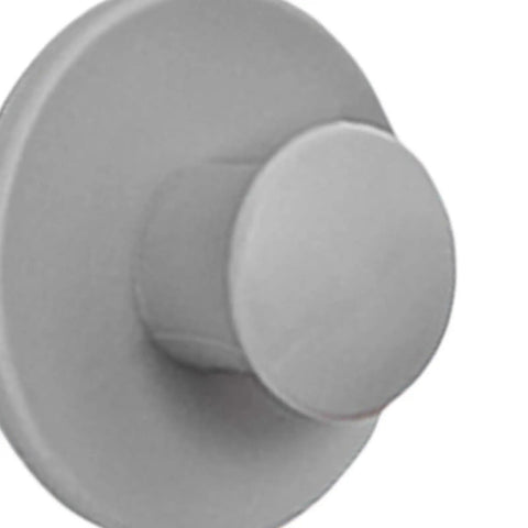 Close-up of a modern gray PP stick-on cabinet pull from Stick-On Cabinet Pulls 6 Pack, Self-Adhesive Knob Handles for Quick No-Drill Install.
