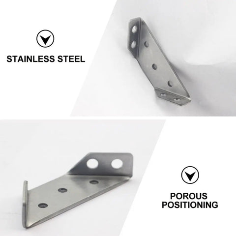 10 Piece Heavy Duty Trapezoid Angle Brackets Corner Braces Stainless Steel For Furniture Shelves Built To Last Flush Mount Install Easy