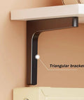 Wall Mounted Radiator Shelf Wooden Cover For Home Space Saving White Shelf shows side view with triangular bracket installation
