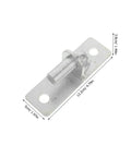 Four Pack Heavy Duty Wall Mount Gate Hinges With 12.7mm Bore And Premium Mounting Screws Weather Resistant Steel Barn Door Hardware For Outdoor Gates, silver hinge close-up view, measures 12.2cm x 5cm.