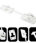 2 Pack T Style RV Door Holder 6 Inch White Plastic Door Catch With Screws Exterior Door Stop