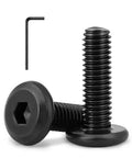 1/4-20 Flat Head Hex Socket Cap Screws Bolts, 1 Inch Length, 25 Pack, Black Oxide 304 Stainless Steel 18-8, Hex Drive, Bright Finish