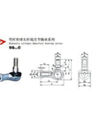 Built Like A Tank Sq10 M10 90 Degree Ball Joint Rod End Bearing With 10mm Male Steel Connector detailed image and dimensions.