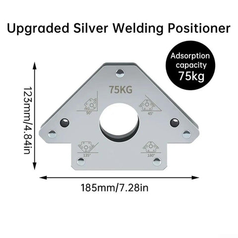 Heavy Duty Welding Magnet Support With 75 KG Strong Grip Clamp For Tube Pipe Fitter offers a silver welding positioner with 75kg capacity.