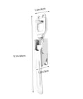 Heavy Duty Stainless Steel Toggle Latch Clamp For Truck And Trailer Doors With Secure Hasp Locking Mechanism measuring 9.1in by 1.2in.