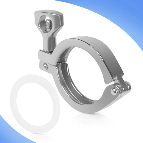 Straight Up Heavy Duty 304 Stainless Steel Single Pin Tri Clamp Set With No Hassle Wing Nut And Top Shelf Silicone Gaskets Built Different For Pro Breweries Seamless Plumbing And Real World Applications 10 Piece Pack