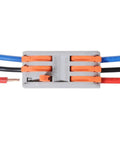 10 Pack Compact Lever Wire Nut Connectors For 3 Circuit Inline Splices 28 12 AWG Reusable No Fuss Easy Install Electrical Wire Connectors