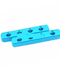 Pro Grade Pneumatic Fittings One Quarter Inch Pipe Thread Quick Connector Air Hose Manifold Block Splitter Blue Aluminum