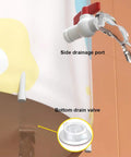 Foldable Portable Bathtub For Adults With Insulated Five Layer Design Non Inflatable PVC Spa Standing Bath For Shower Stall with side drainage port and bottom drain valve feature.