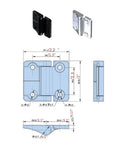 Zinc Alloy Constant Torque Position Control Hinge With Holes For E6 10 416 50 E6 2 Inch Leaf Height diagram and dimensions