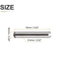 2mm x 16mm Slotted Spring Pin 50 Pack, Durable 304 Stainless Steel Silver Roll Dowel Fastener dimensions