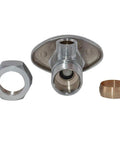 Multi-Turn Angle Stop Valve With Nut And Sleeve Chrome Plated 3/8 Inch OD To 5/8 Inch OD DIY Friendly Install Shutoff For Home Fixtures