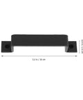 2 Pack Barn Door Handles Beefy Metal Sliding Door Pull Handles For Cabinet With Comfortable Grip Stable And Practical Black Hardware Durable Construction For Smooth Sliding And Easy Install showing dimensions
