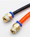 Push To Connect Pneumatic Fittings No Fuss 4mm Tube OD To 1/8 Inch G Thread Straight Quick Connect Air Line Connector