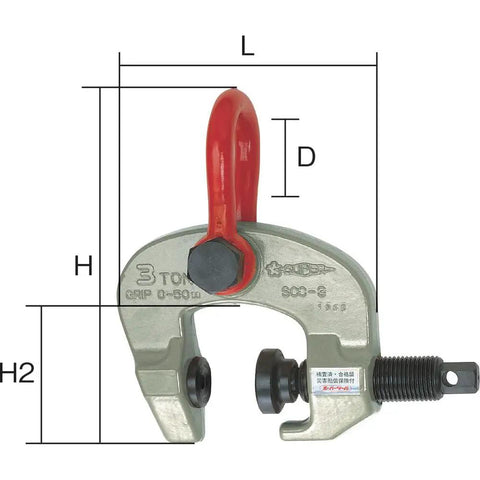 Beefy Wide Screw Cam Clamp 50 To 100 Mm Universal Steel Lifter With 0.3 Ton Capacity Built From Special Alloy Steel for lifting metal