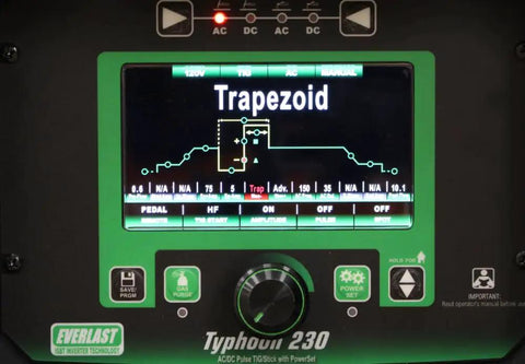 Heavy Duty 230 Amp TIG And Stick Welder With 120 And 240 Volt Dual Voltage IGBT Inverter AC DC Pulse Welding Machine LCD control display.