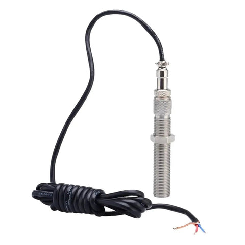Speed Sensor Magnetic Pickup MPU RPM For Engine Generator Replacement Part Anti Vibration And Anti Interference, Stable Signal Output For Diesel Engines, Portable Generators, And Industrial Machinery, silver threaded metal sensor with cable