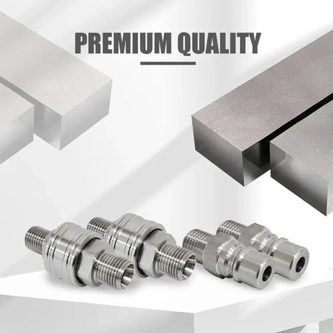 M16 M14 Quick Connect Adapter Kit For Mini Excavator Straight Through Unvalved Coupler Fits Thumb Tilt Bucket Tool Pro Setup on metal fittings