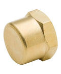 Brass Pipe Cap Fittings 1/2 In NPT Female Hex Head Pack Of 5 For Gas Lines, Fridge And Hydraulic Systems, Corrosion Resistant