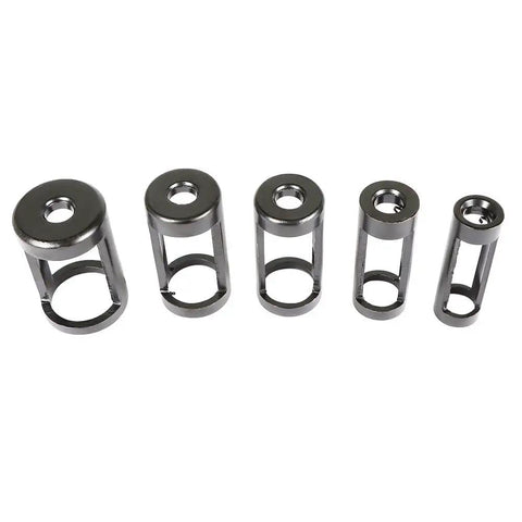 Premium Ten Piece Spring Clamp Tool Kit With C Clamp Collet Pusher Adapters And Extension Rod Levers For Accurate OEM Genuine Replacement Repairs On Your Vehicle, five metal adapters