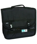 Heavy Duty One Piece Drum Gig Bag Beast Mode Gear Hauler With Bonded Nylon Stitching For Pro Drummers And Knockout Protection On Extensive Touring Runs, black fabric, secured with buckles.