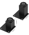 Adjustable Furniture Legs 4 Pack Aluminum Alloy Sofa and Cabinet Feet 60mm to 80mm Height, Stable Silent Glide hardware shown