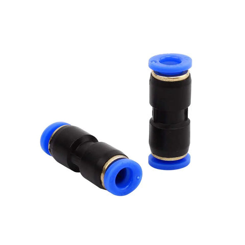 8 mm Tube OD Straight Union Pipe Fitting Rock Solid Plastic And Brass Quick Connect Pneumatic Connector For Air Vacuum Or Water Plug And Play Ten Pack Bundle
