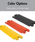 Drive-Over Cable Protector One Channel With Drop-In Design For 2.25 Inch Lines in black, orange, yellow colors