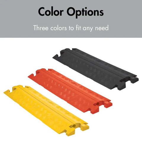 Drive-Over Cable Protector One Channel With Drop-In Design For 2.25 Inch Lines in black, orange, yellow colors