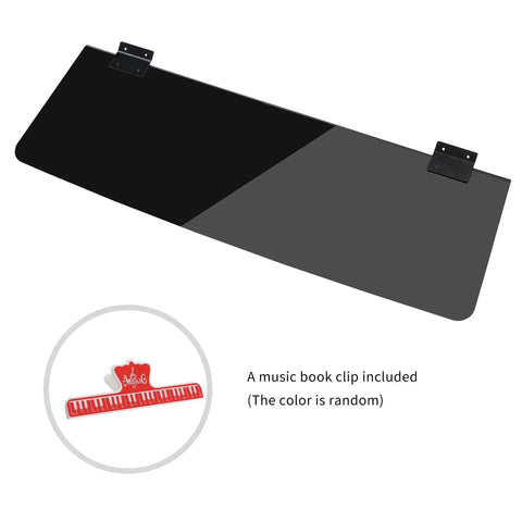 Universal Sheet Music Stand With Silicone Gasket Kit for wide slot keyboards and random color music book clip