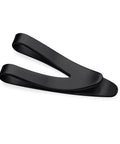 Personalized Engravable V Shaped Money Clip Card Holder For Men Black Plated Stainless Steel EDC Essential Gift For Him Dad Customizable With Engraving