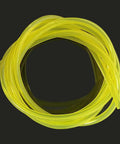Coiled yellow tube from Fuel Line Hose Kit For Small Engines Four Size Set 3/32 To 3/16 In, easy install replacement tubes visible