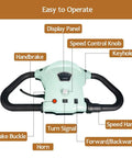 Control panel of White 4 Passenger Electric Golf Cart Scooter With 1200W Brushless Motor And 60V 37AH Lithium Pack showing speed controls and handbrake.