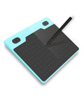 Game Changing Graphics Drawing Tablet With 8192 Pressure Levels And A Dope Battery Free Pen on a stylish blue background.
