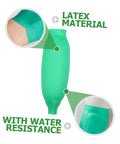 Super Tough Oil Resistant Latex Arm Sleeves Waterproof Heavy Work Oversleeve Grease Proof Cover in green latex with ribbed texture.