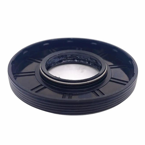 Front Load Dryer Tub Bearing Seal Repair Kit Solid Swap For Lg Kenmore showing a close-up of the black oil seal for vibration reduction.