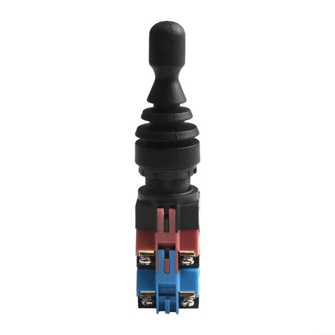 4 Position Joystick Switch With 4NO Momentary Monolever For HKL FW24 Industrial Control Panel 22mm Cutout Blue Purple Plastic Easy Install Center Return High Precision Control For Starters Relays And Complex Circuits, black lever