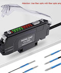 Diffuse Reflective Fiber Optic Sensor Probe With 2mm Outer Diameter, M6 Amplifier, Photoelectric Sensing, 1m Cable, TPV Housing