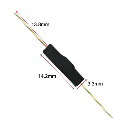 10 Pack Plastic Reed Switches With Small Round Magnets Set For Magnetic Induction Projects, Normally Closed Reed Switches, 14.2mm Long
