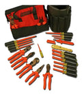 23 Piece Tool Kit in Soft Case ZTB 23JM shown with insulated pliers and screwdrivers for electricians and DIYers