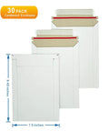30 Pack White Rigid Mailers 7.5 By 9.45 Inches To Keep Your Stuff Flat With Self Adhesive Seal Sturdy Kraft Cardboard Mailers For Shipping Gift Cards Invitations Photos Documents And More