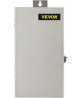 Front view of Heavy Duty Stainless Steel Low Voltage Transformer For Outdoor Landscape Lighting 300W Output Multi Tap 12V 13V 14V 15V AC