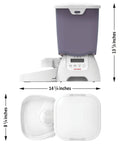 Automatic Pet Feeder With Programmable Digital Timer And Spacious Dry Food Dispenser For Cats And Dogs, 14.25x13.875 inches.