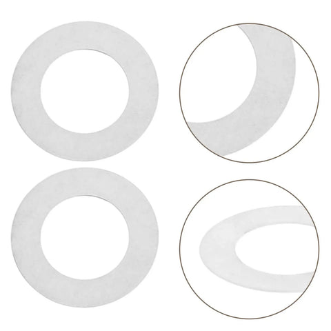 Ultra Thin Stainless Steel Flat Washers Set, 8x14x0.1mm Spindle Shims, 100 Pcs, Door Knob Repair Spacers, DIY Home Hardware Maintenance, Durable, Corrosion Resistant, Slim Fit for Tight Installations, shown flat and close-up
