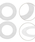 Ultra Thin Stainless Steel Spindle Shims And Door Knob Flat Washers Kit 100 Pieces 8x14x0.1mm spacers, close-up rings