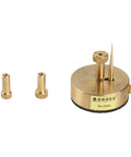 DIY Friendly Hairspring Support Stand For Watches Pro Grade Alloy Watch Repair Tool, golden brass finish, shown with parts